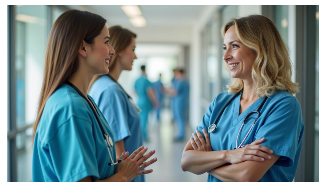 Nurses talking